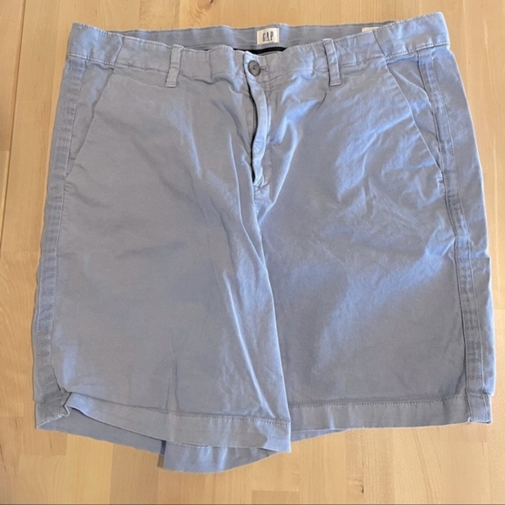 GAP Tall Girlfriend Chino Shorts Light Blue 14